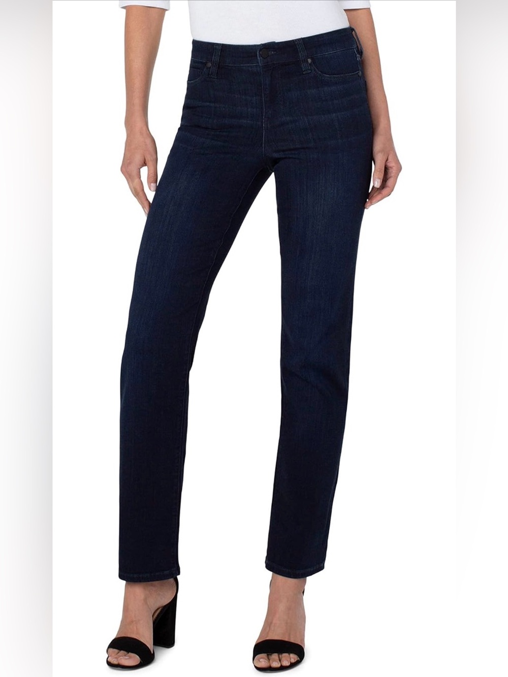 NWT! LIVERPOOL Women's Non-Skinny Skinny Hi-Rise Jeans Dark Indigo Petite 14/32